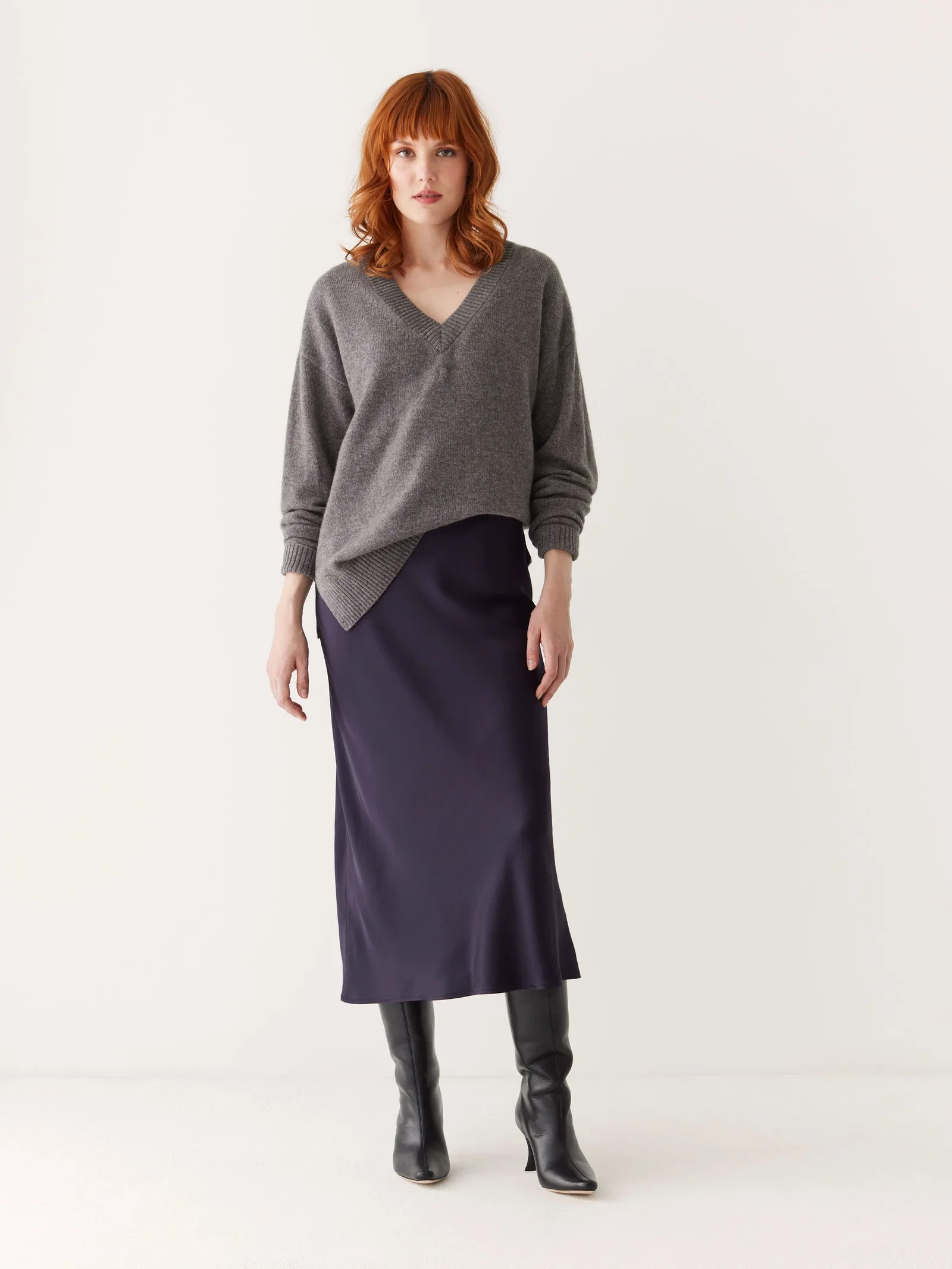 Image of The Yak Wool Tunic Sweater in Grey