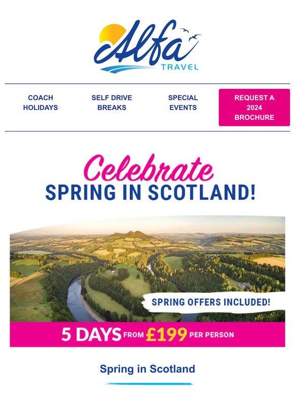 Celebrate Scotland's Stunning Spring Scenery on a Coach Holiday! 🌸🚌