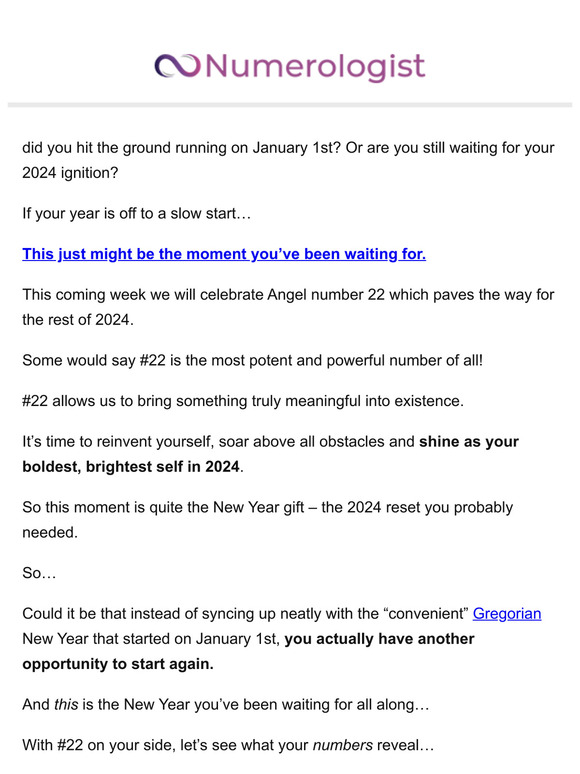 Your second shot at 2024
