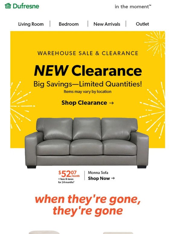 🚀 New Clearance (+ Extra 10% OFF Clearance Furniture)