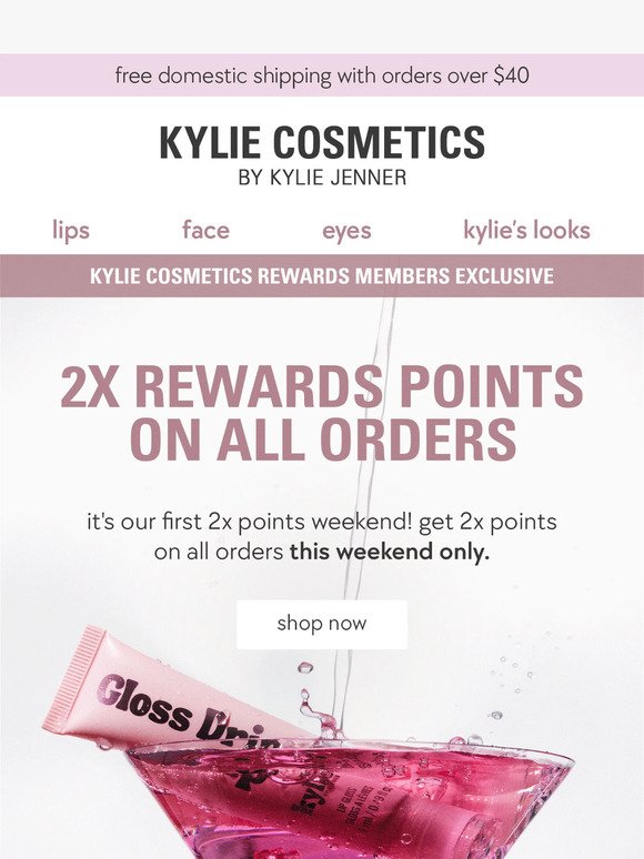 get 2x points on ALL orders - this weekend only! 💕