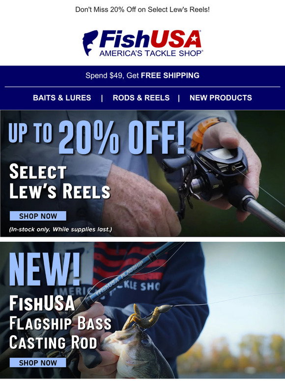 FishUSA: All Your Favorite Bass Soft Baits 15% Off Now!