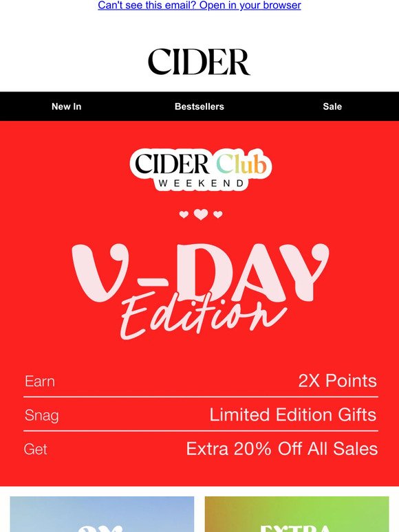 Cider Email Newsletters Shop Sales, Discounts, and Coupon Codes