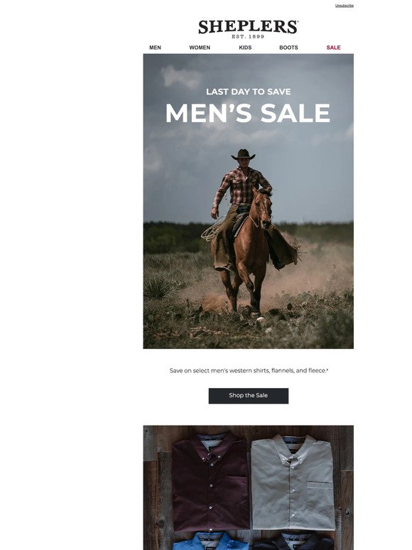 Men's Shirt Sale Ends Today