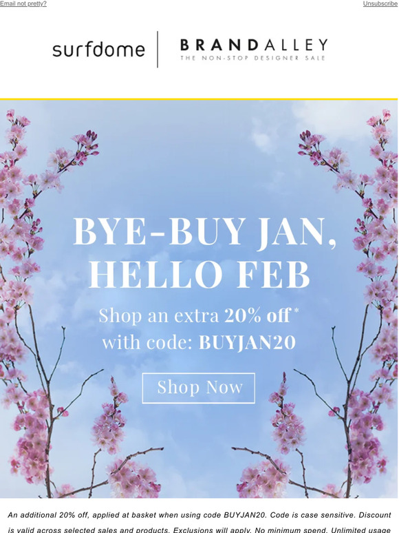 Don't miss out on an extra 20% off*