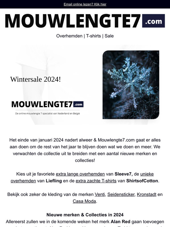 Nieuws & Wintersale!