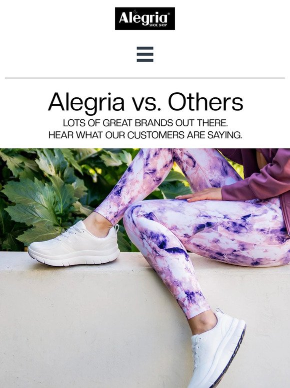 Alegria vs. Others (plus, ours are on sale 🙂)