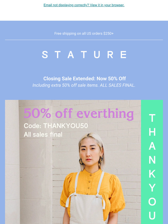 50% Off Sitewide — Sale Extended