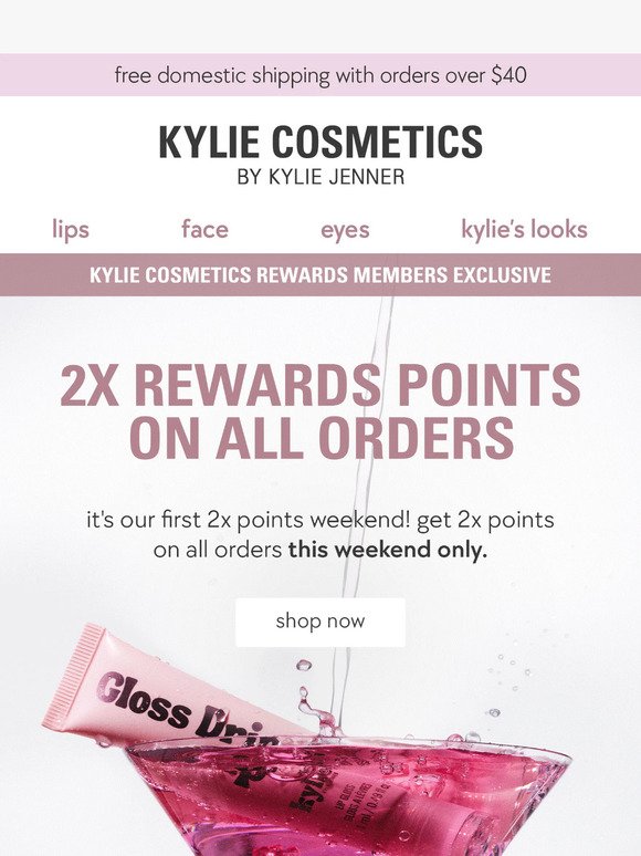 final call - get 2x points on ALL orders! 💖
