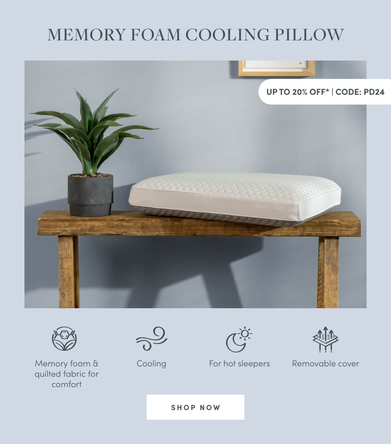MEMORY FOAM COOLING PILLOW