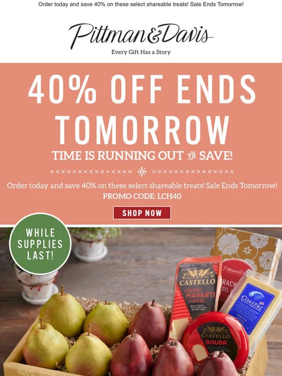 40% Off Ends TOMORROW - Time is Running Out to Save!