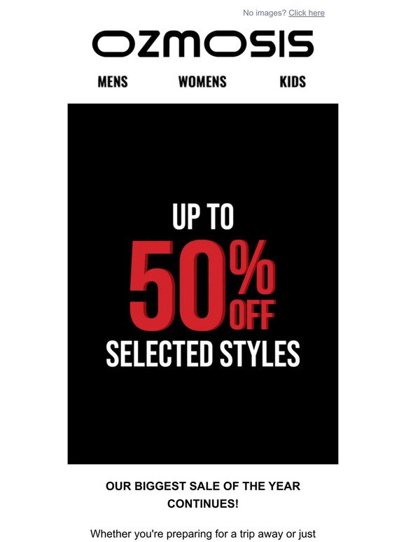 Up To 50% Off Continues! 🔥