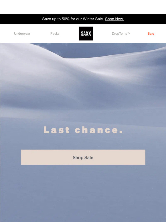 SAXX Underwear Email Newsletters Shop Sales, Discounts, and Coupon Codes