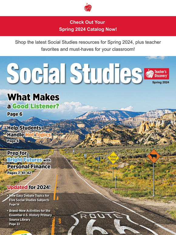 Teacher's Discovery Your Spring 2024 Social Studies Catalog Is Online