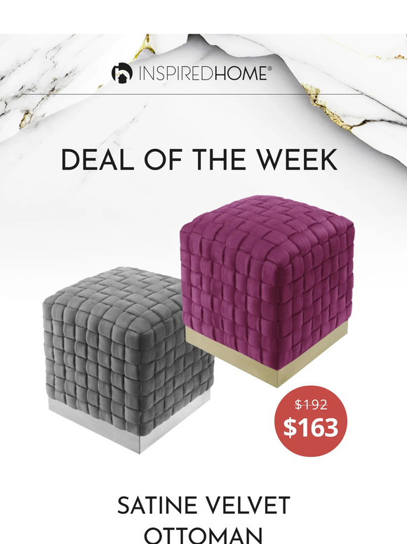 Deal Of The Week: Satine Velvet Ottoman