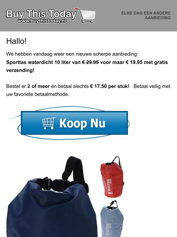 Nieuwsbrief van Buythistoday