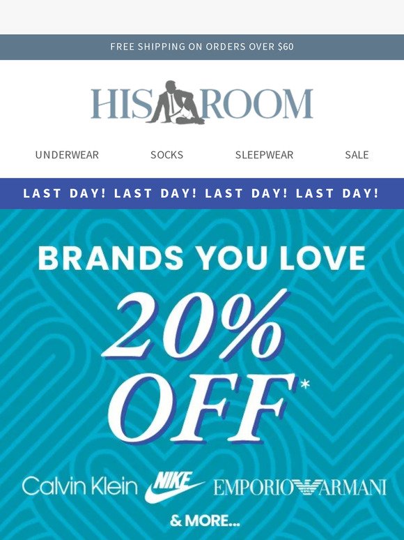 LAST DAY: 20% Off on Brands You Love!