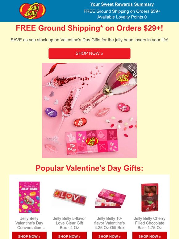 ENDS SOON: SAVE On Valentine's Day Gifts with Free Ground Shipping on Orders $29+!