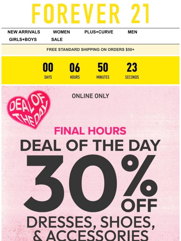 Final Hours! 30% Off Dresses, Shoes & More