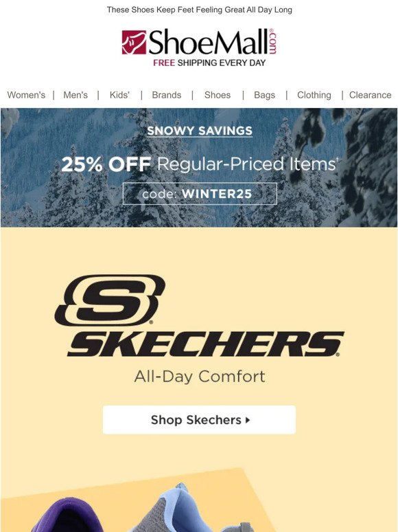 Cloud-Like Skechers Comfort + 25% Off
