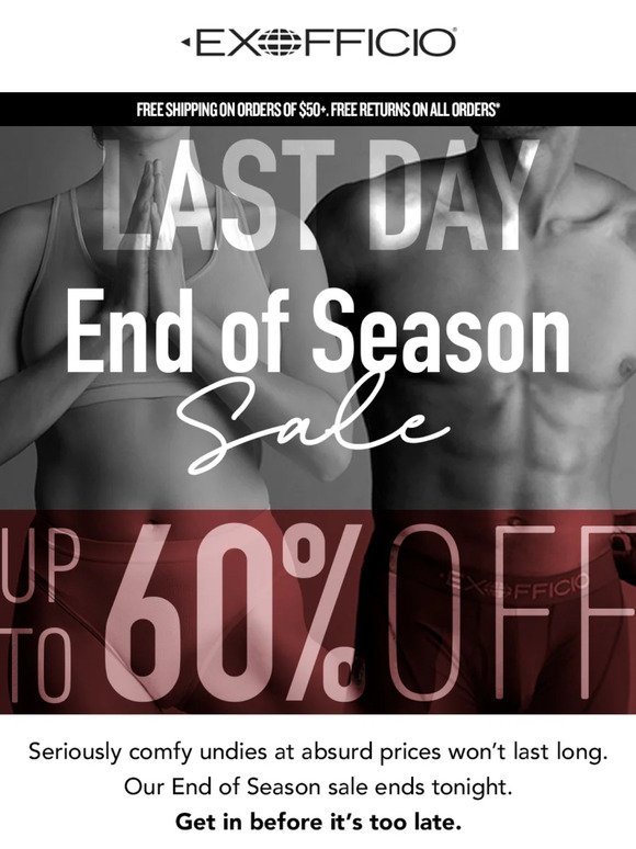 Up to 60% Off: FINAL HOURS