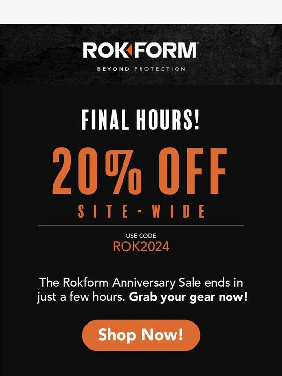 Last Call: Rokform's Anniversary Sale Ends Tonight! 🕒 20% Off Storewide