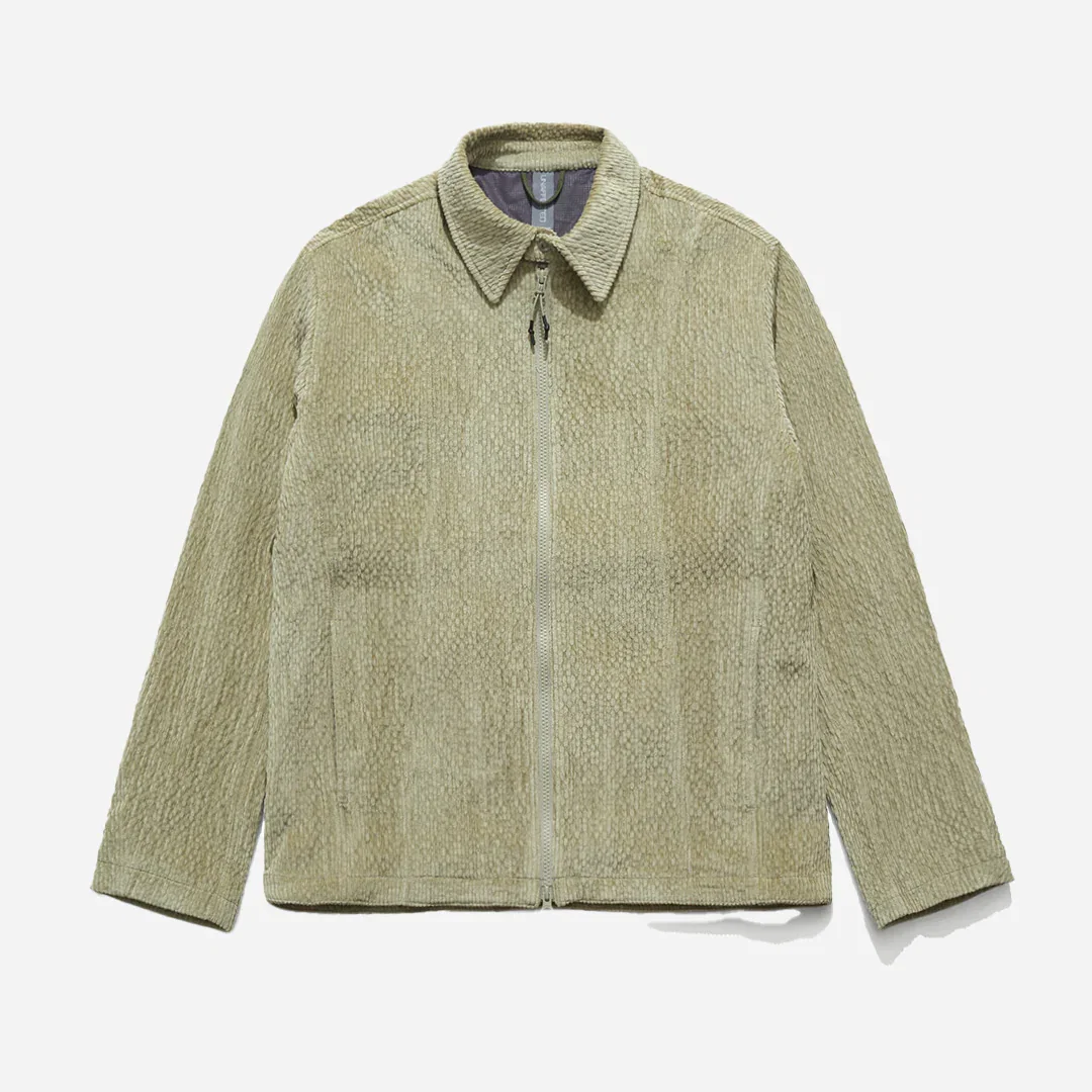 TRACK SHIRT JACKET - LIGHT OLIVE