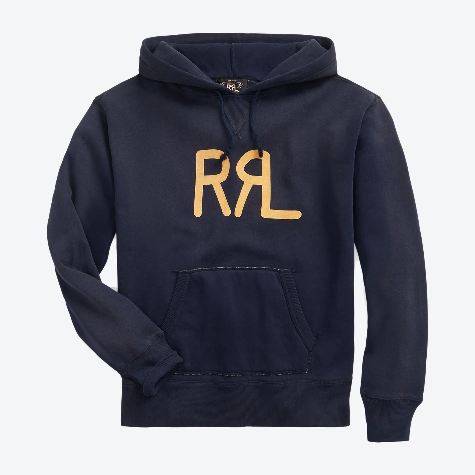 LOGO FLEECE HOODIE - FADED NAVY