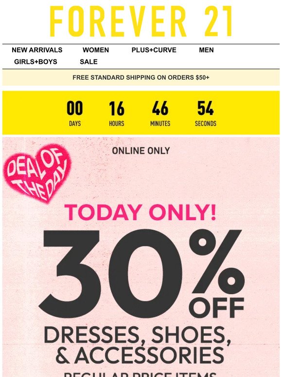 30% Off Dresses & More - Deal of the Day!