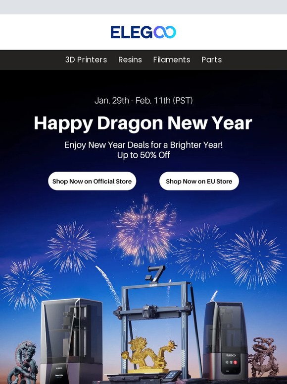 🎉Happy Dragon New Year! Up to 50% Off