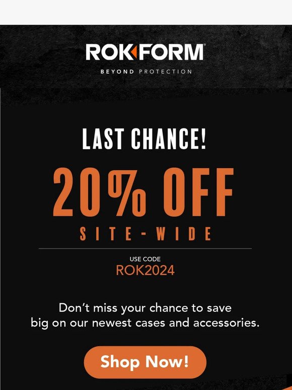 Don't Miss Out! Rokform's 20% Off Anniversary Sale Ends Tonight