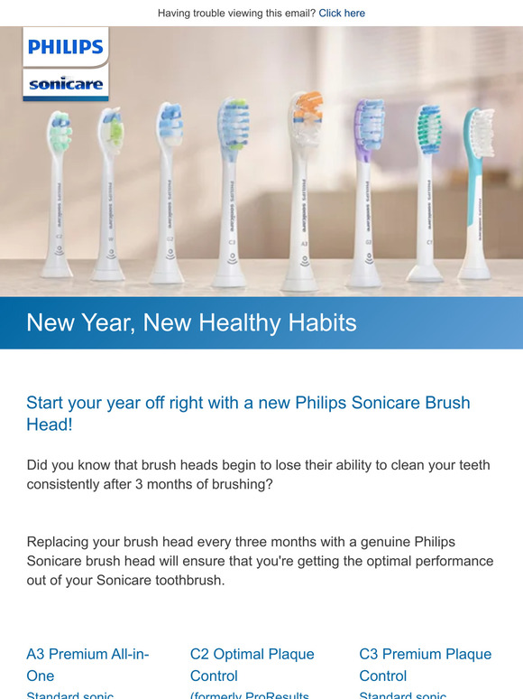 Philips DE It's time to replace your Philips Sonicare Brush Head Milled