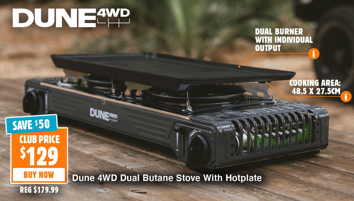 Dune 4WD Dual Butane Stove With Hotplate