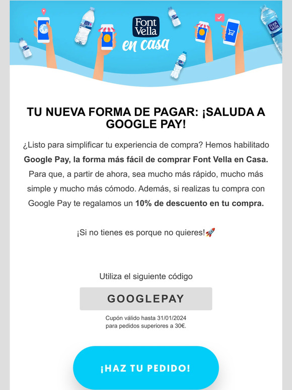 Nuestro nuevo método de pago Google Pay viene con 🎁