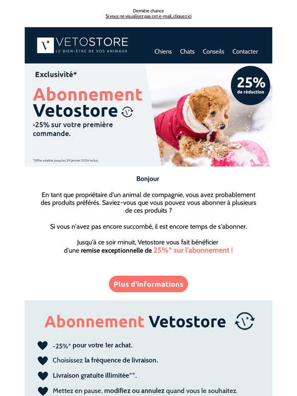 Dernier jour : -25% sur votre 1er abonnement