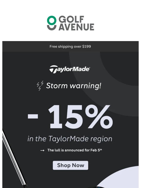 My discount on TaylorMade has arrived. Time to shop