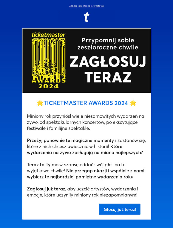 Ticketmaster PL Ticketmaster Awards 2024 Milled