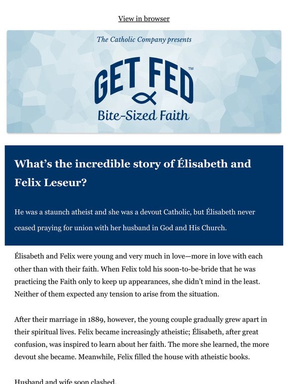 What’s the incredible story of Élisabeth and Felix Leseur?