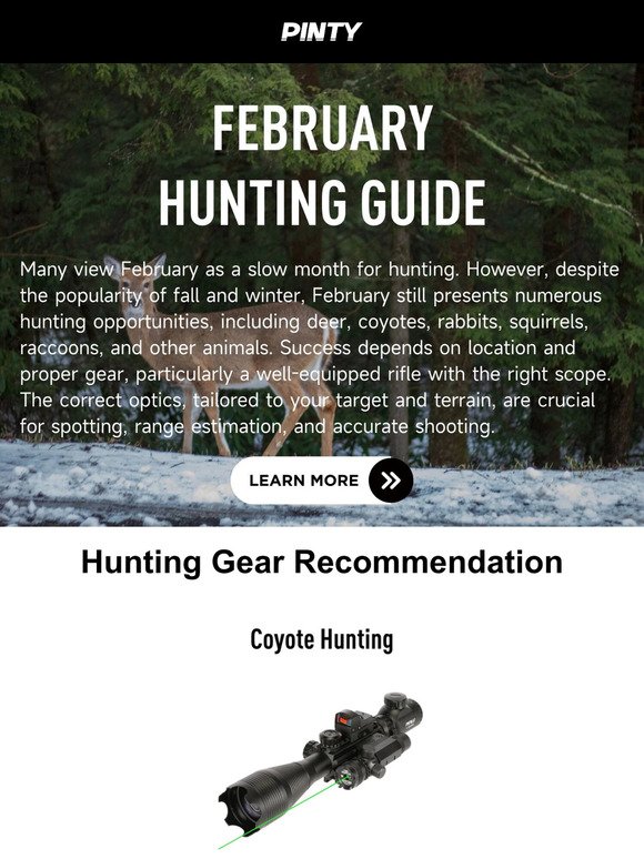 Gear Up For February Hunting!