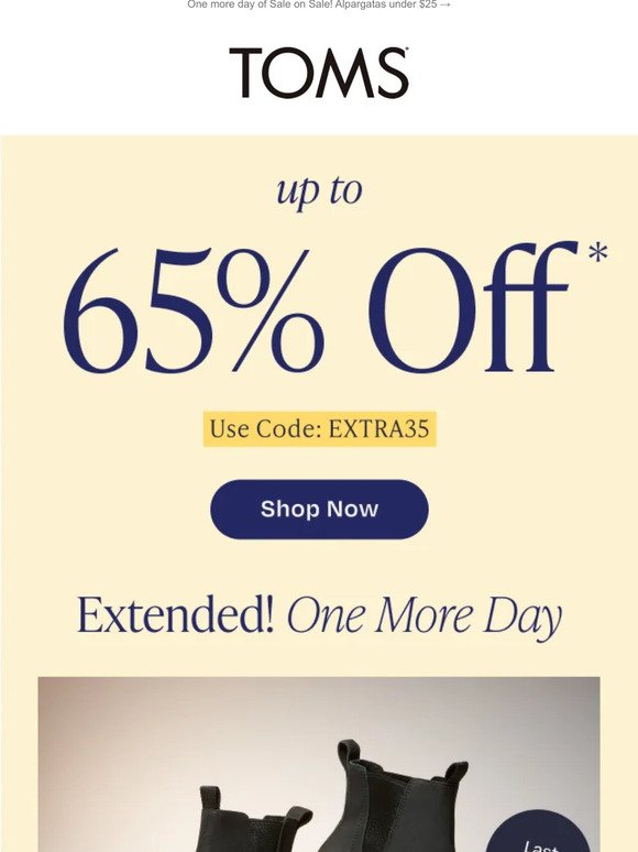 EXTENDED 🙌 Up to 65% OFF