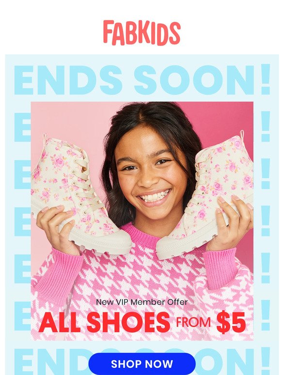Inventory Alert: All Shoes are from $5