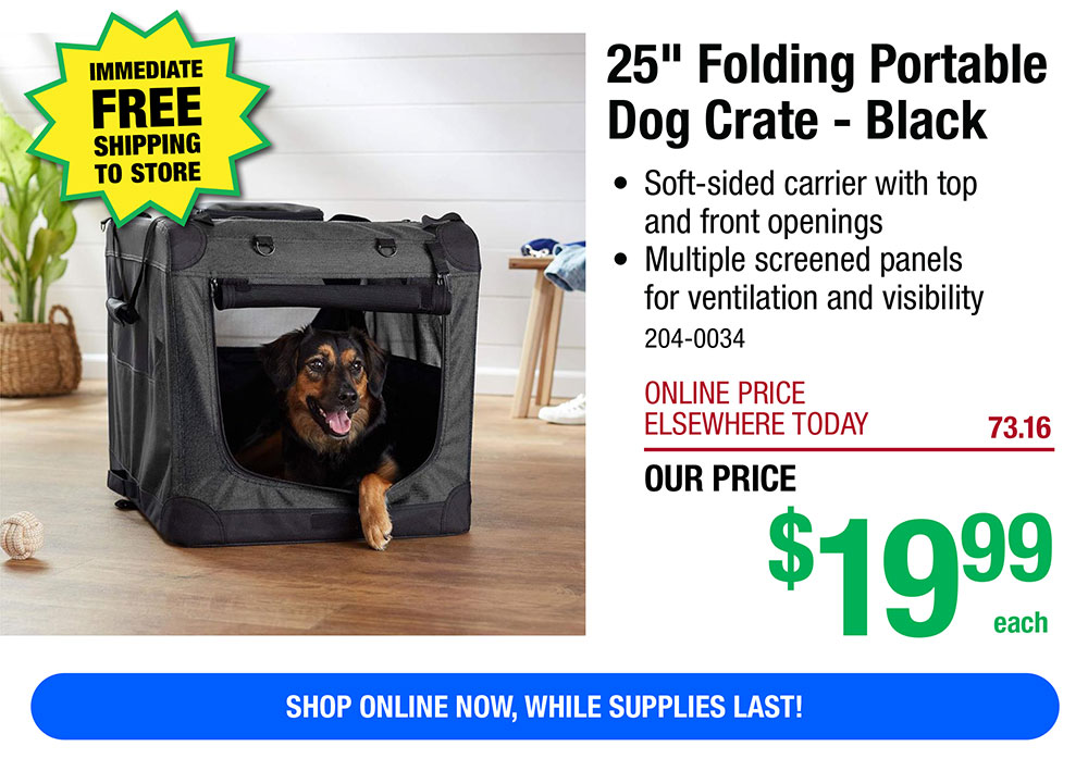 Menards Portable Dog Crate ONLY 19.99! Milled