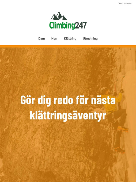 Utrustning för ditt nästa klättringsäventyr