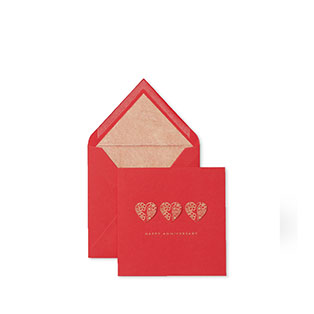 Floral Hearts Anniversary Card