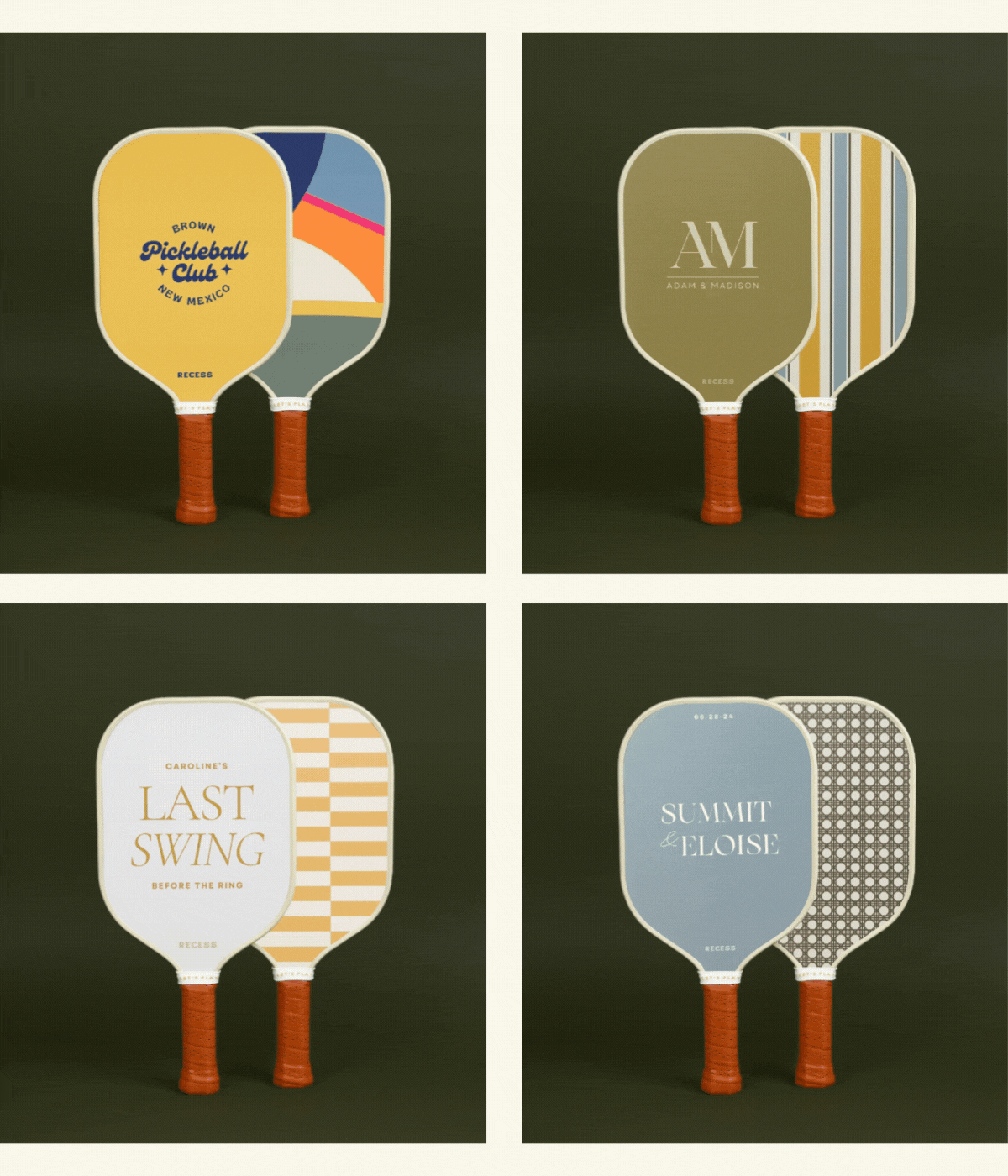 Recess Pickleball Semi-Custom Paddles