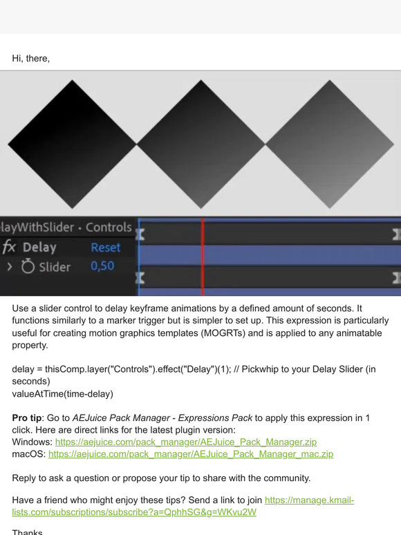 Delay With Slider expression