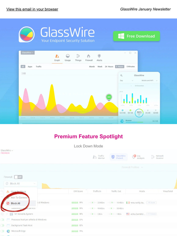 GlassWire™ - Lock Down Mode and Defense Tips!
