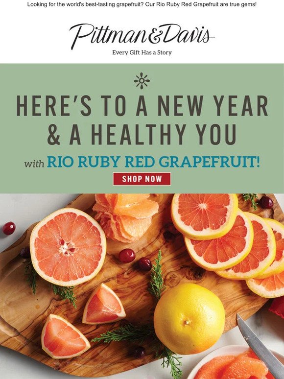Here's to a New Year & A Healthy You with Rio Ruby Red Grapefruit!