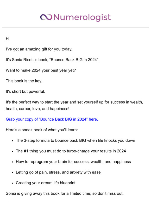 🎁 Here is your gift: "Bounce Back BIG in 2024" eBook