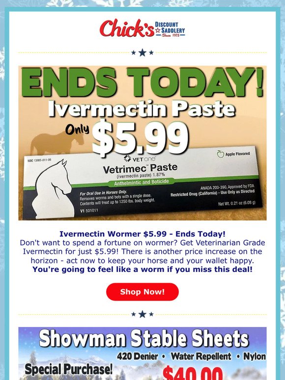 🐎 $5.99 Ivermectin Ends Today ⛔ 🐛